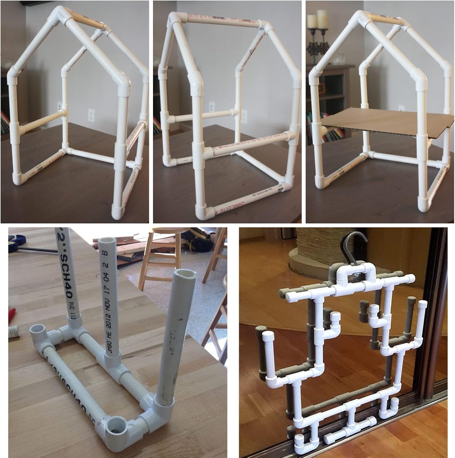 PVC Pipe 17" Long Sch40 Industrial Pipes for Home DIY, Greenhouse, Garden, Farm, Workshop, Furniture Grade