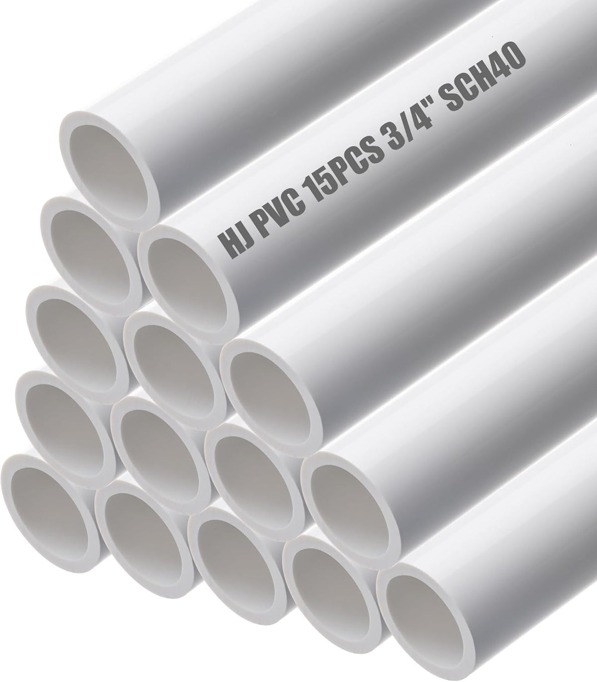 PVC Pipe 17" Long Sch40 Industrial Pipes for Home DIY, Greenhouse, Garden, Farm, Workshop, Furniture Grade