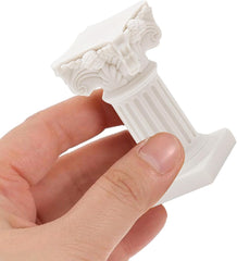 Mini Roman Pillar Greek Columns, Christmas Decorations, Greek Statues Decor, Resin Artistic Ornament for Wedding Table,1.18" L x 1.18" W x 2.56" H (White)