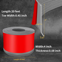 Flexible Baseboard Molding Trim 4 Inch Self-Adhesive Vinyl Wall Base Peel and Stick Cove Base Rubber Wall Baseboard Moulding Trim