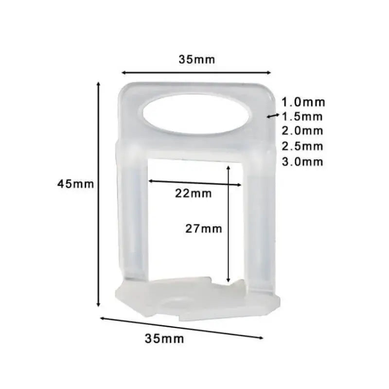 Economical type：Tile Levelling Clips for 3-12mm thick tile (100 Pcs)