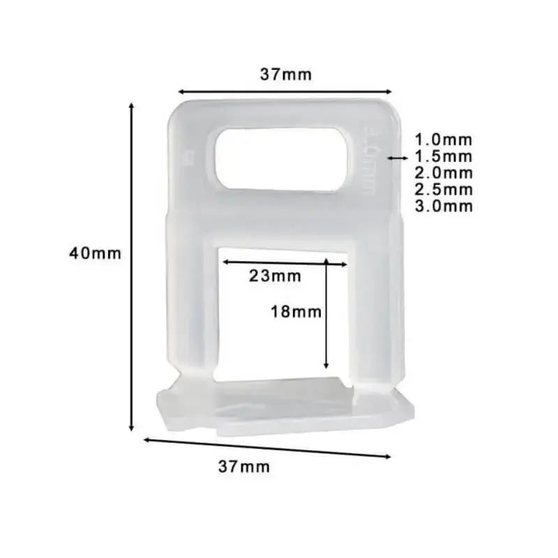 Standard type：Tile Levelling Clips for 3-12mm thick tile (100 Pcs)